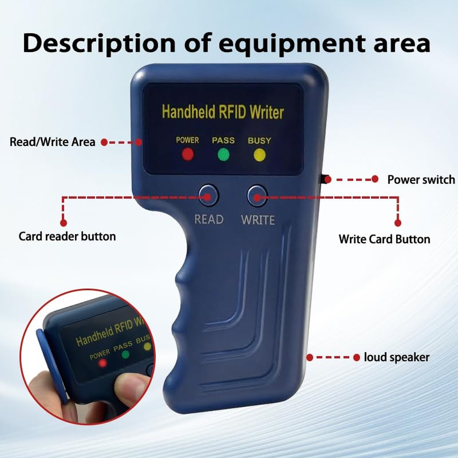 Handheld 125khz RFID Reader Writer,AWID and HID Copier with 5 T5577 Keyfobs &…