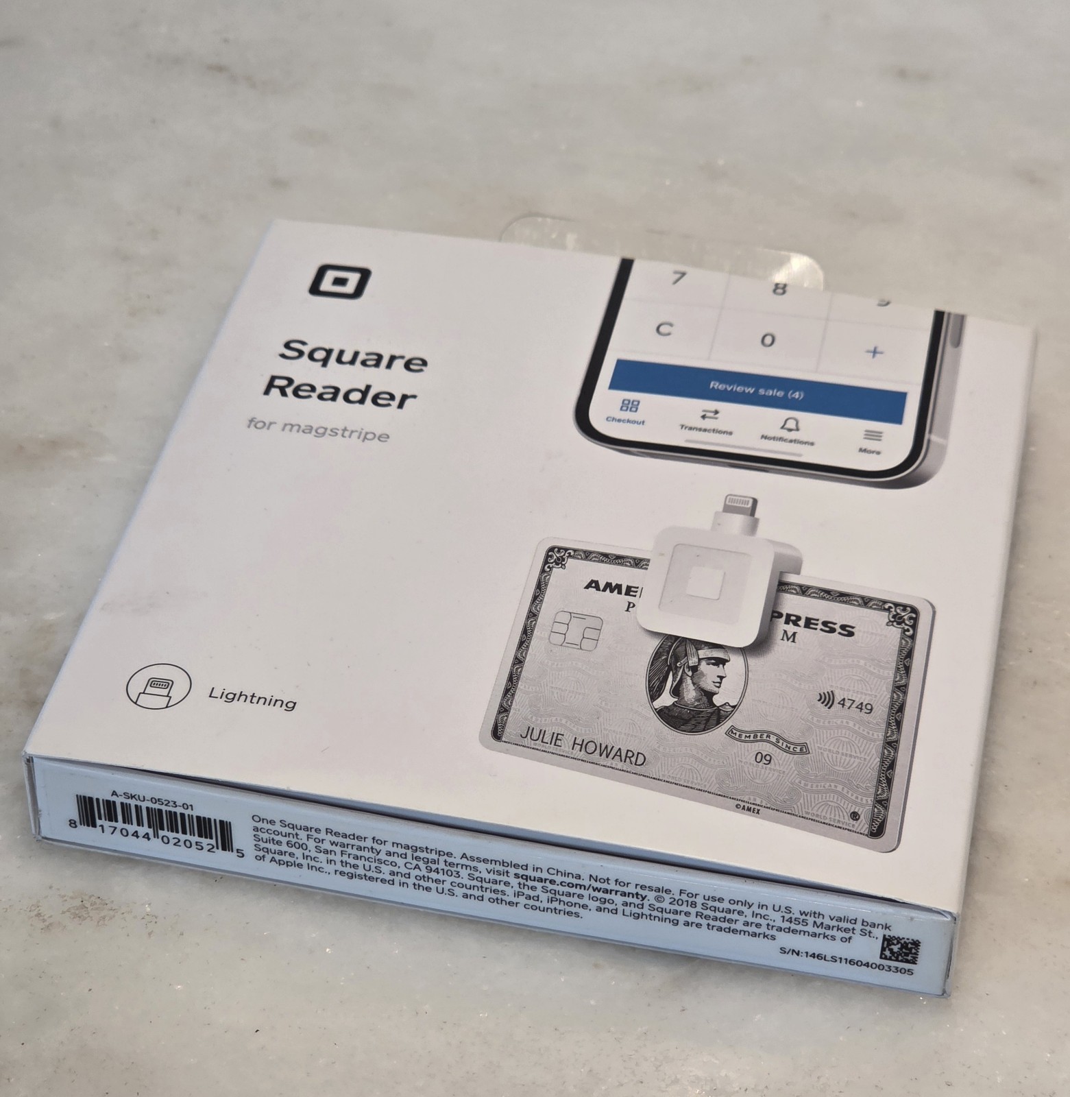 NEW Square – Magstripe Reader with Lightning Connector – Glossy White