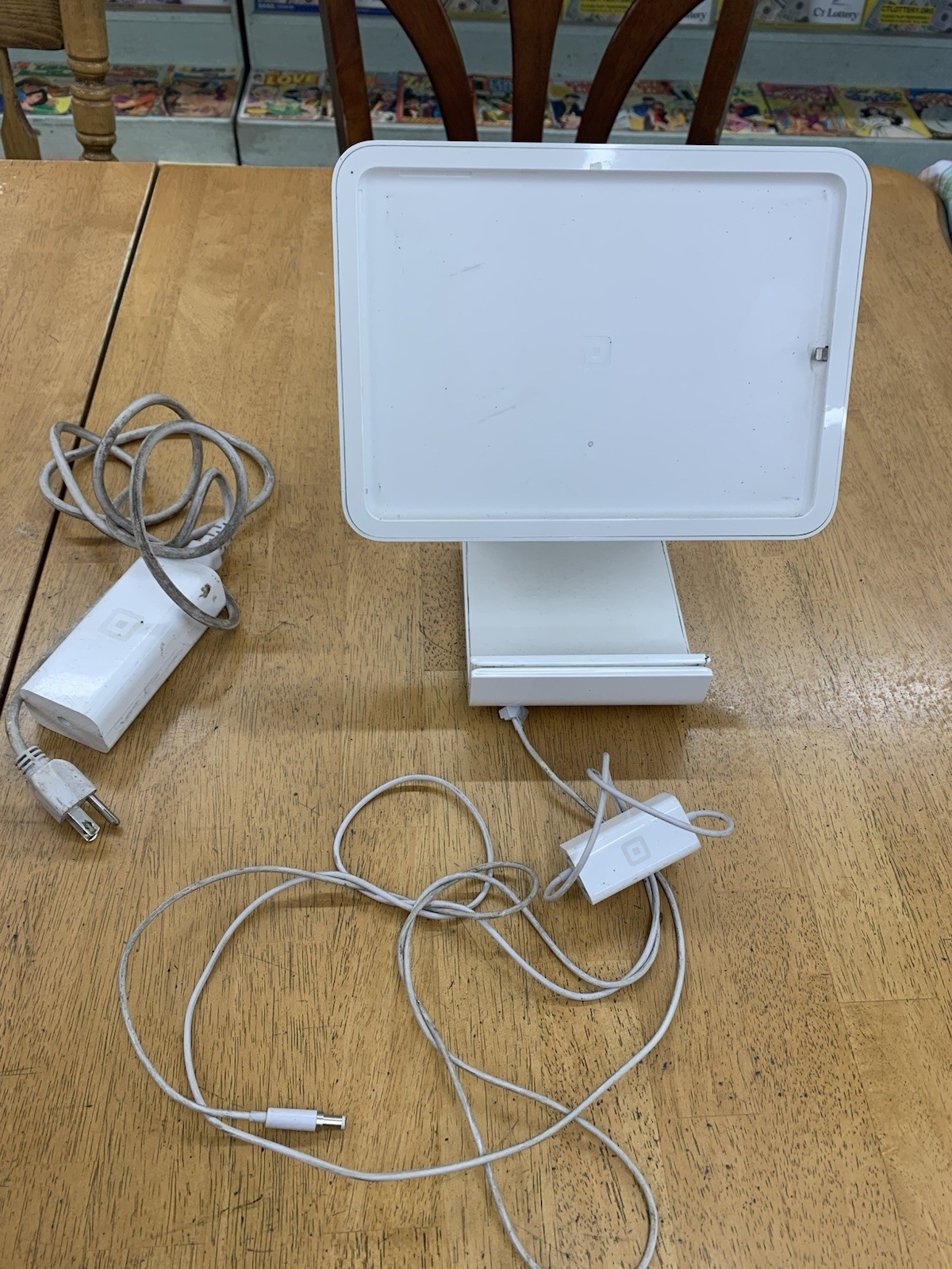 SQUARE STAND POS TERMINAL WITH ADAPTER CORD AND PLUG