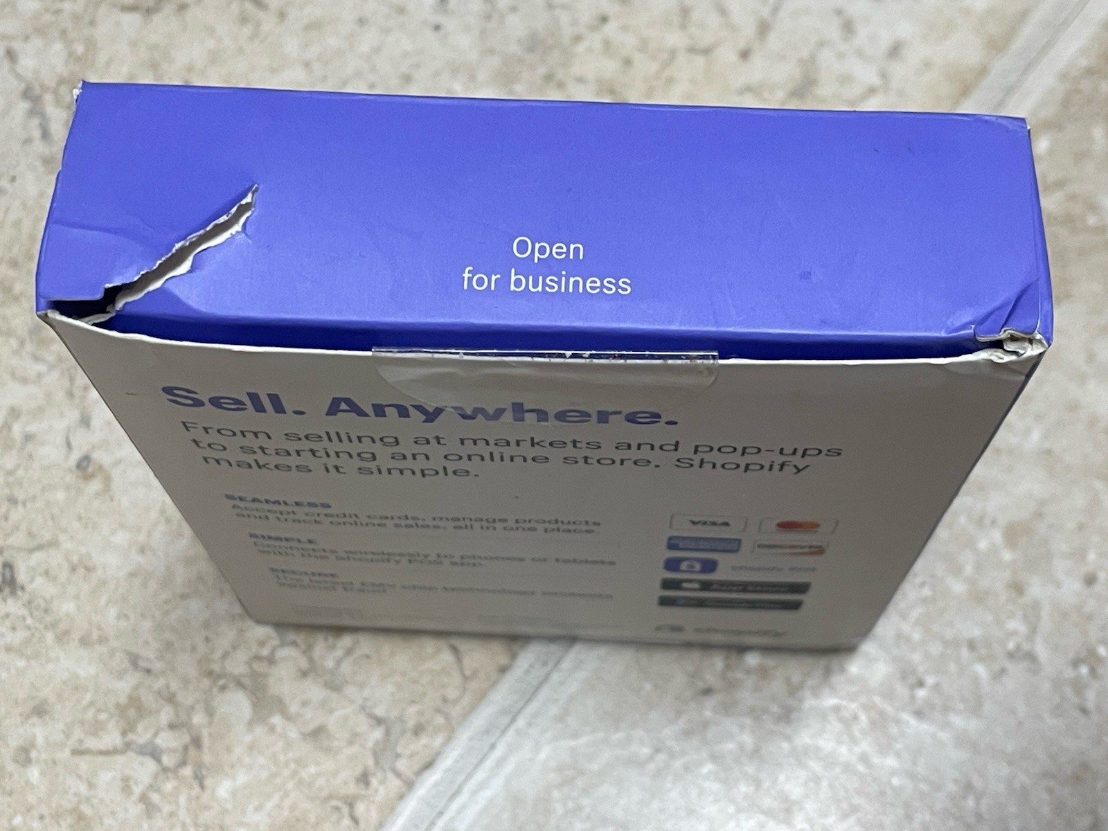 Shopify Chip and Swipe Credit Card Reader White Model S1701 In Box