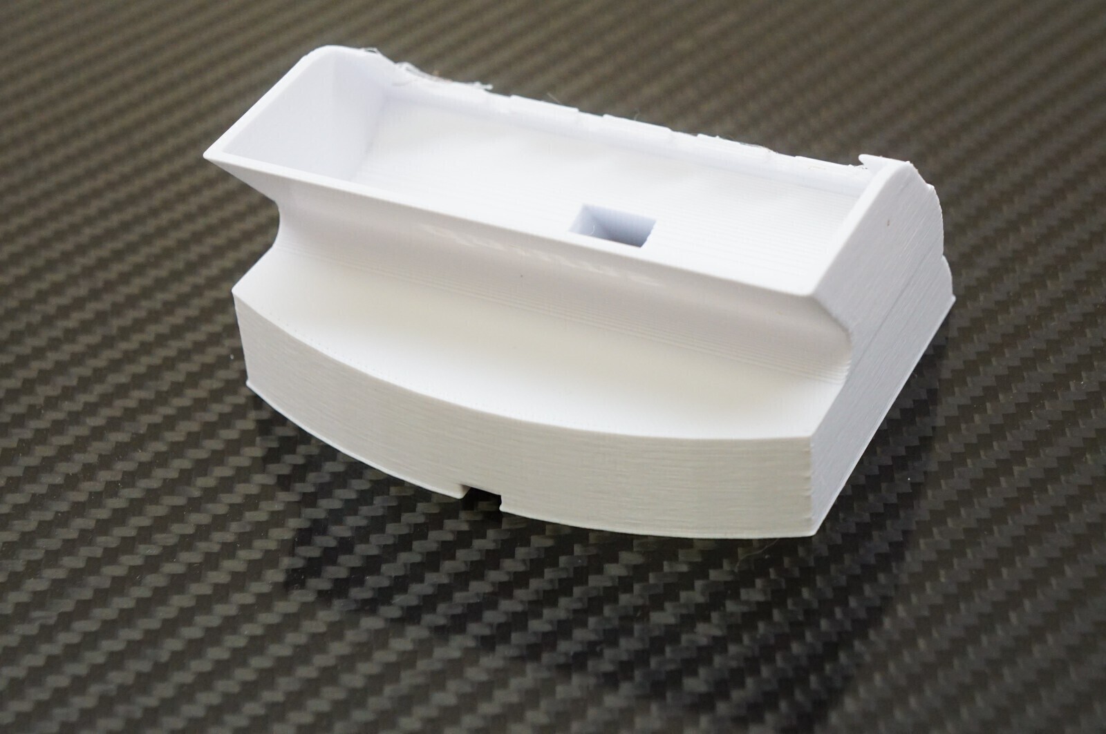 Angled Stand for SumUp Air card reader/terminal w/ charge cable cutout *White*