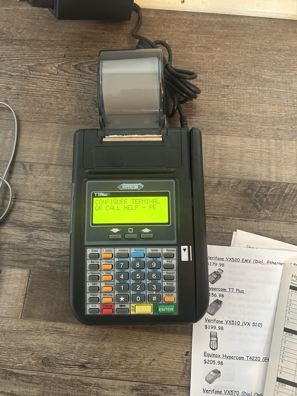 HYPERCOM T7 PLUS SERIES credit card machine