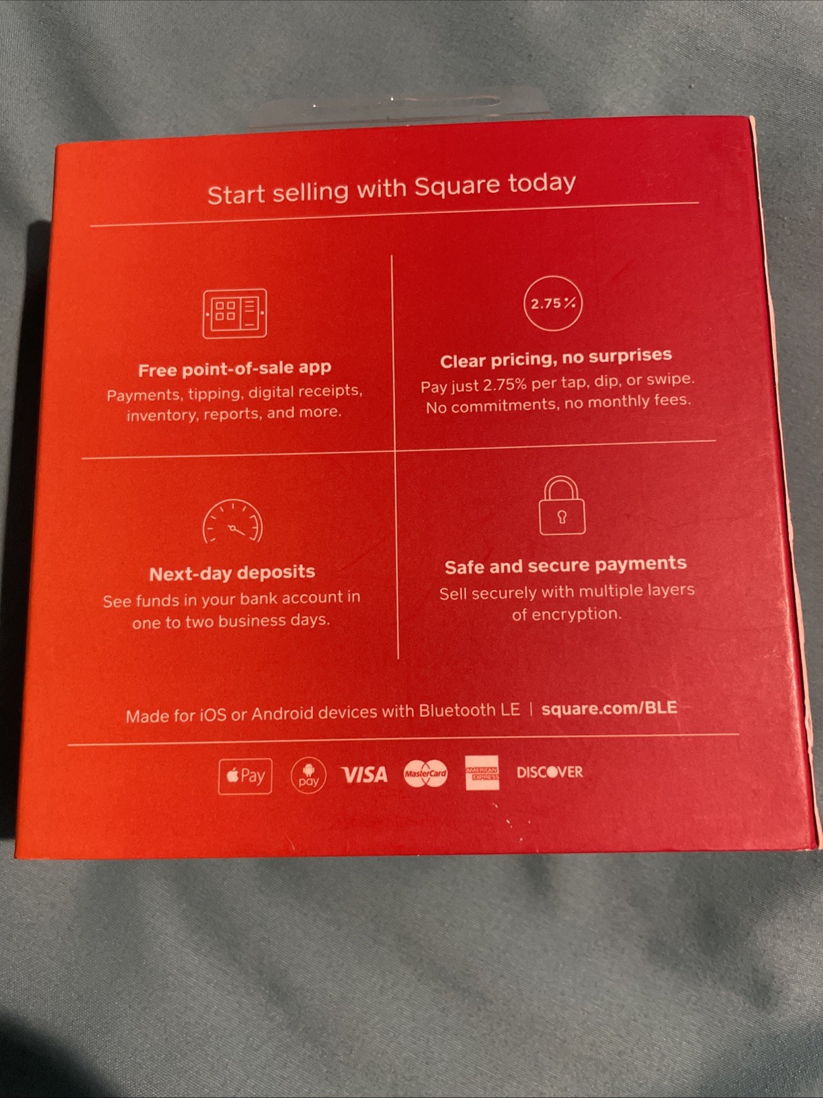 Square Credit Card Reader for Contactless, Chip and Magstripe