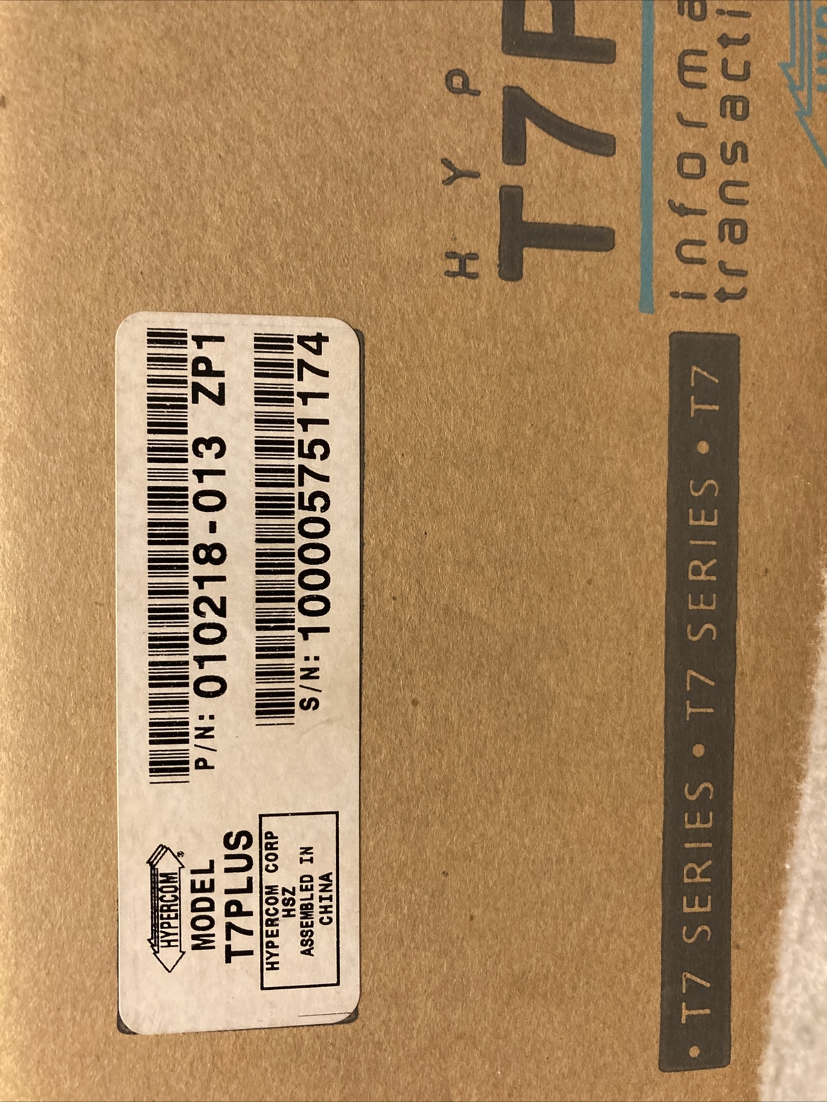 HIPERCOM T7PLUS CREDIT CARD INFORMATION AND TRANSACTION PLATFORM