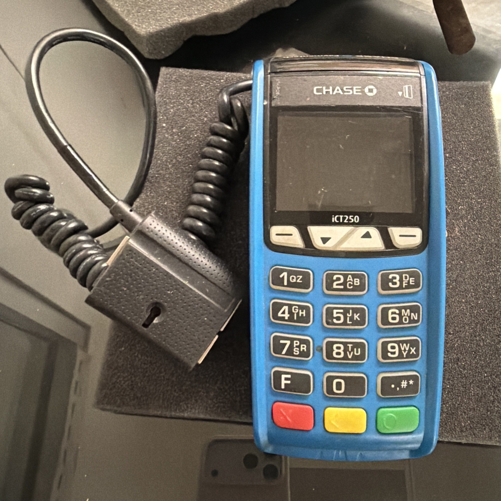 Chase Ingenico iCT250 3in LCD USB/Ethernet Ports Dual Comm Credit Card Terminal