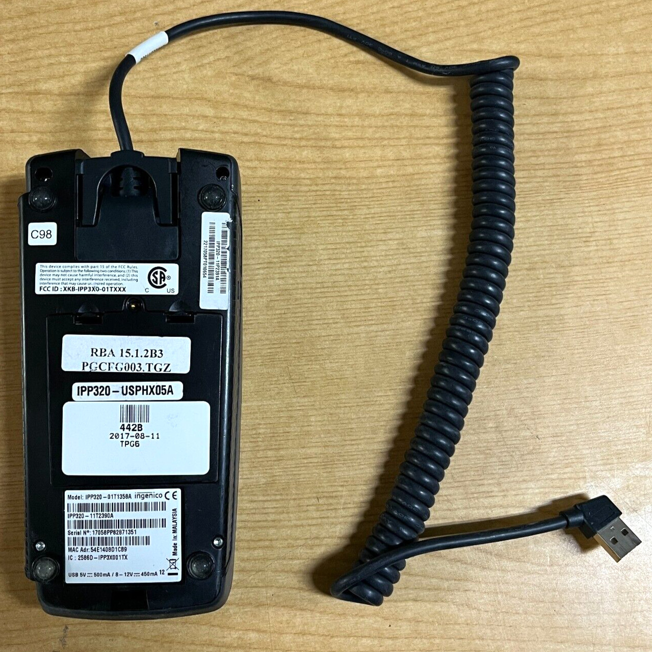 Ingenico IPP320 Credit Card Reader Untested