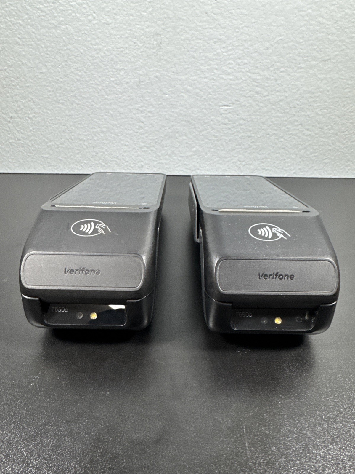 2X Verifone T650c Credit Card Machines w/ Power Adapters Untested