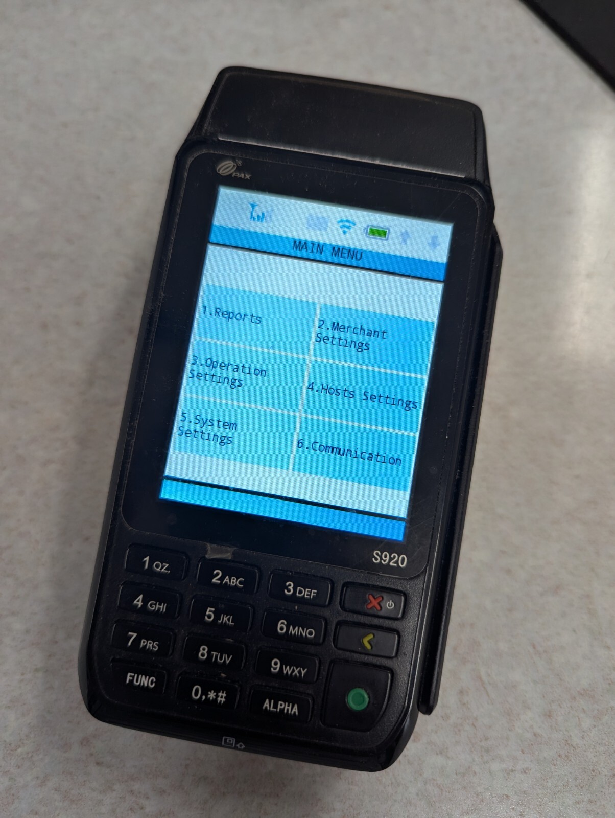 PAX S920 Mobile POS Credit Card Terminal Bluetooth Wireless Wifi