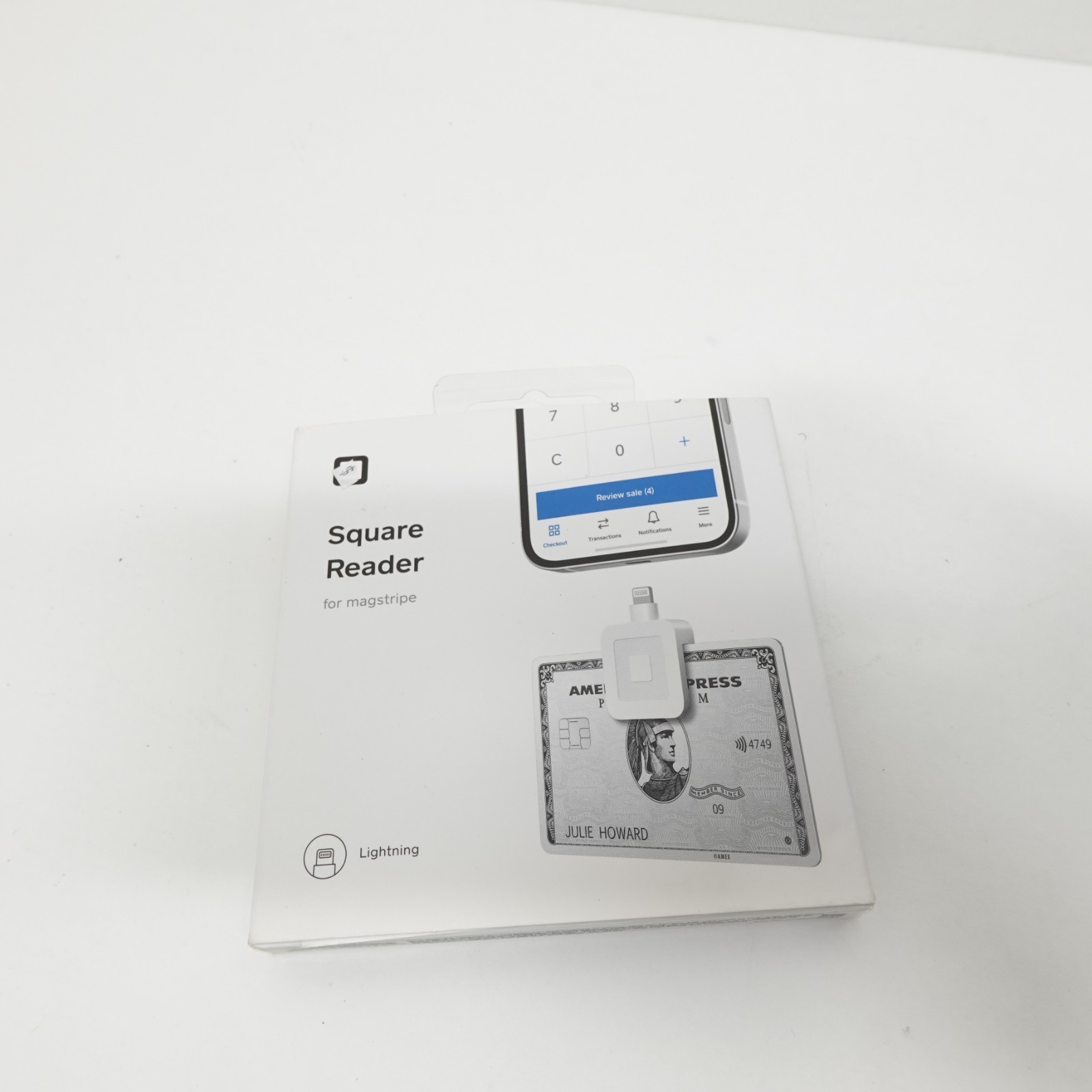 NEW Square – Magstripe Reader with Lightning Connector – Glossy White