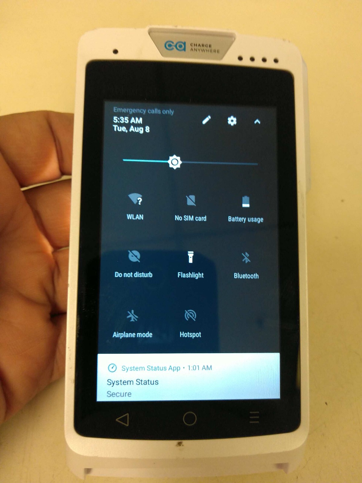 Wizarpos q3 smart pos touchscreen W/C Cable Android platforms Factory Reset