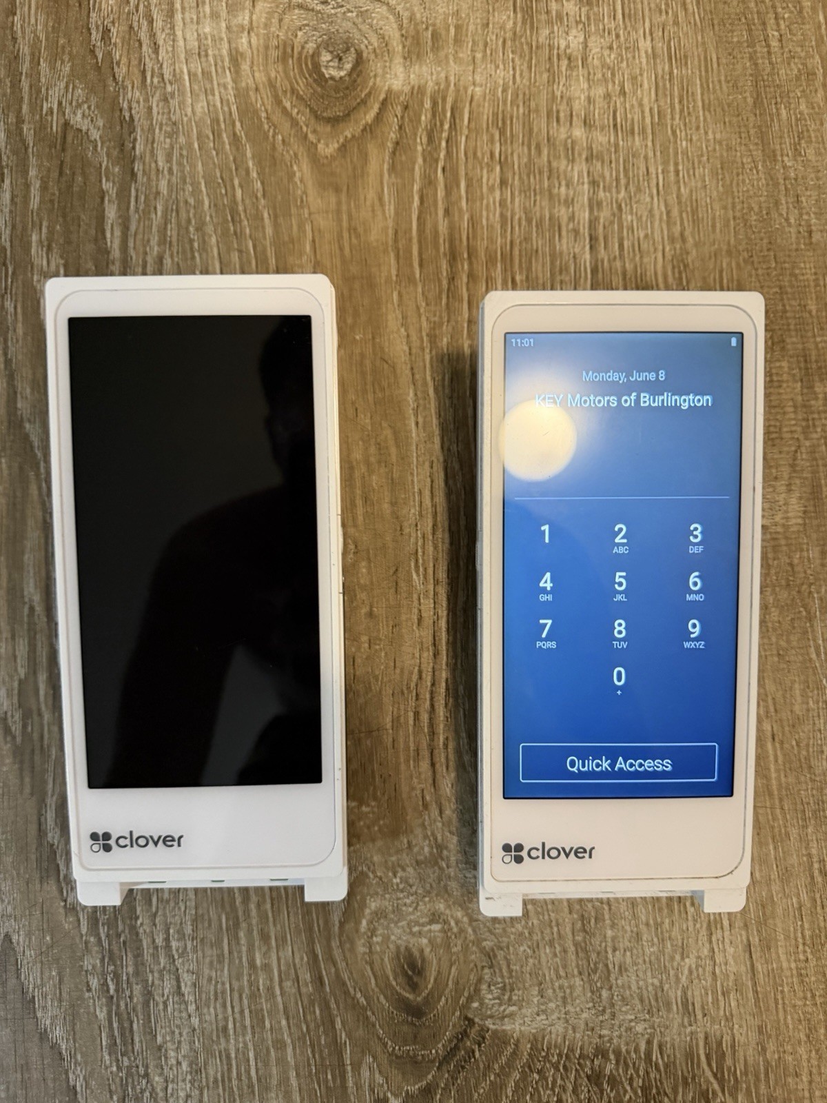 (2) – Clover Flex 3 C405 Terminal & K405 Wireless Cradle Bundle – AS-IS / LOCKED