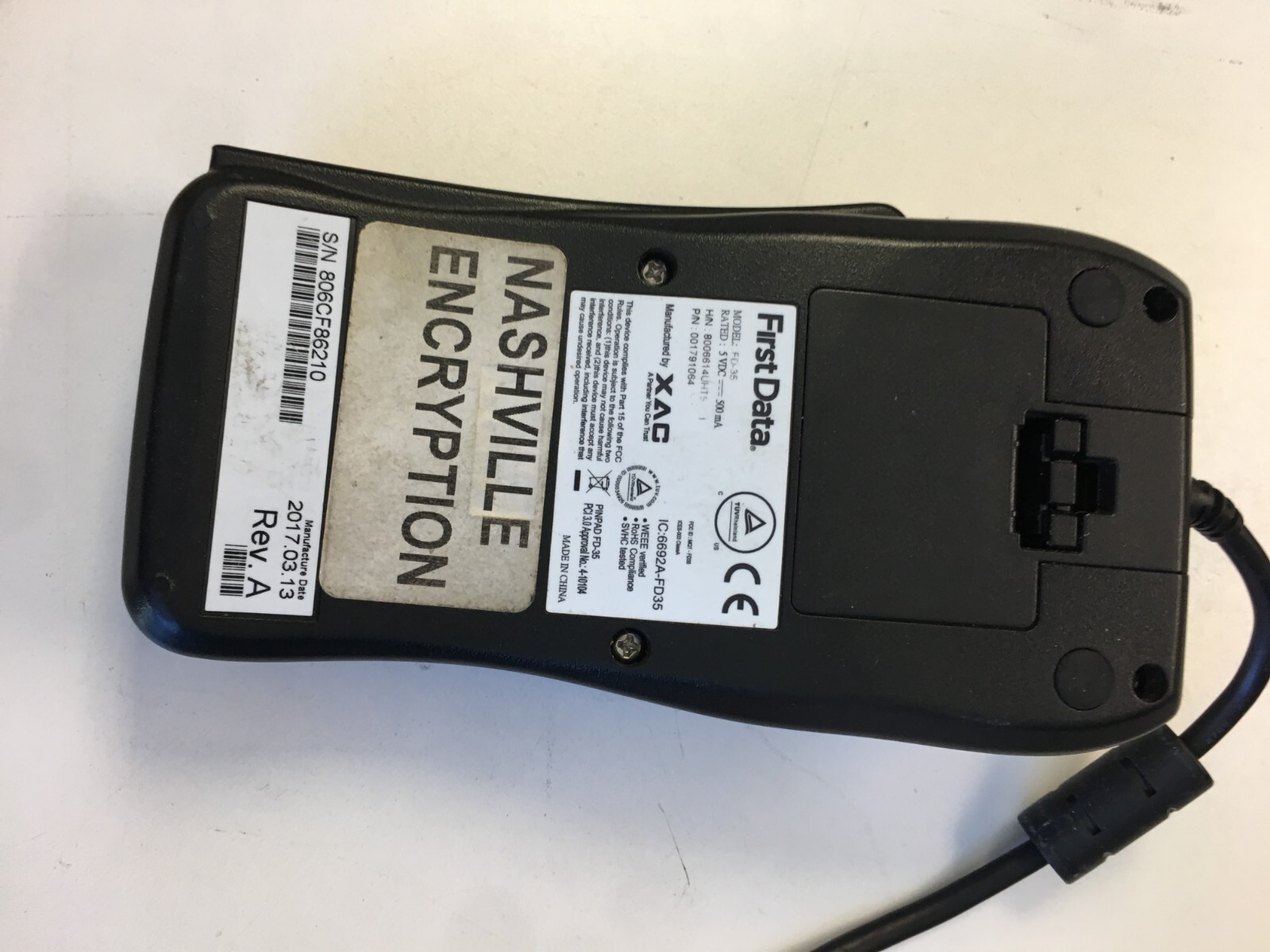 First Data FD35 PIN pad -30 day warranty