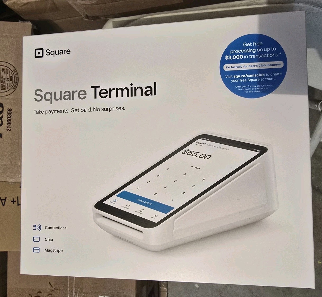 NEW IN BOX SEALED SQUARE SPD2-01 Terminal Credit Card Reader White