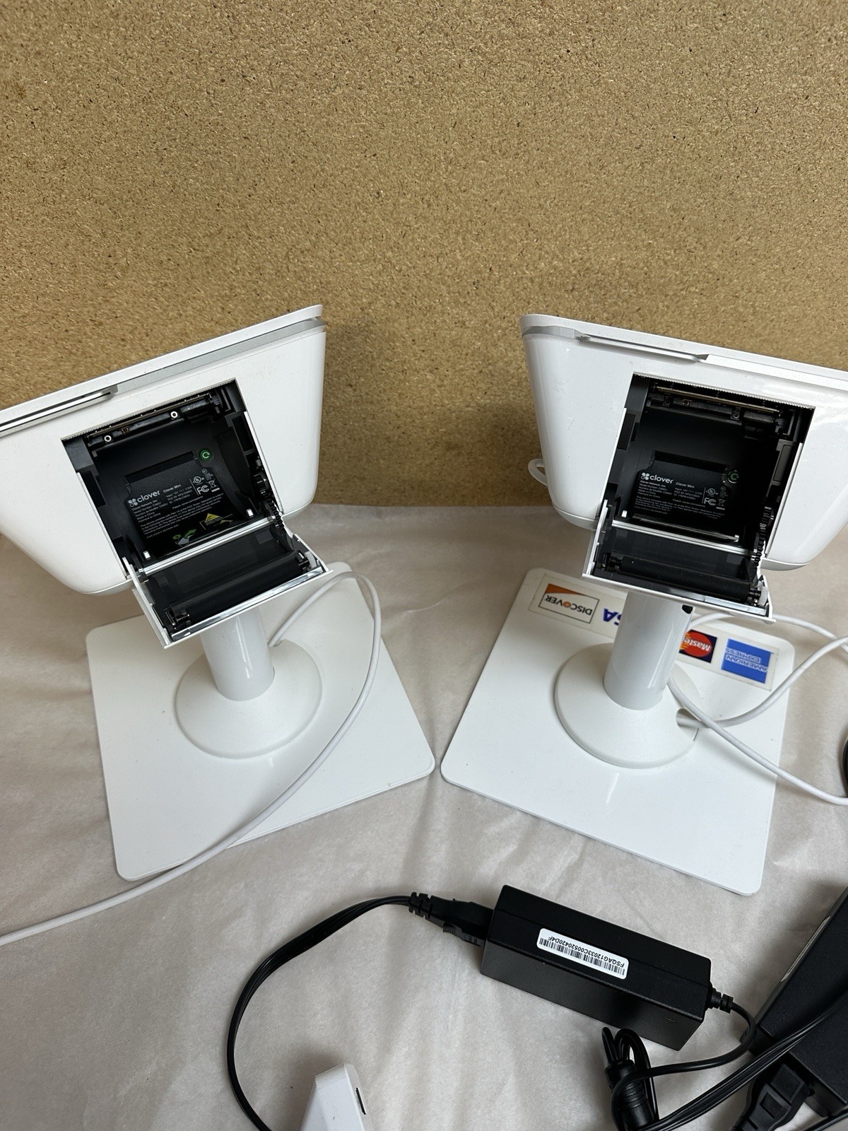2 CLOVER Mini 2nd Generation C302U Credit Card Reader POS System PASSWORD LOCKED