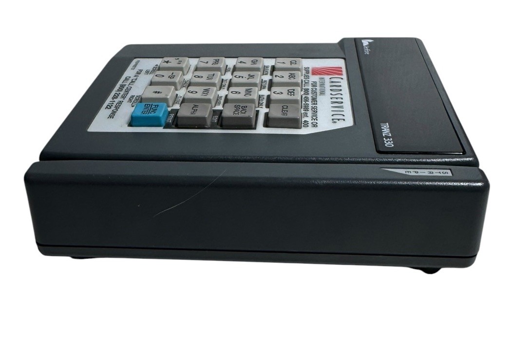 VeriFone Tranz 330 POS Credit Card Terminal Reader Retriever Turns On Untested