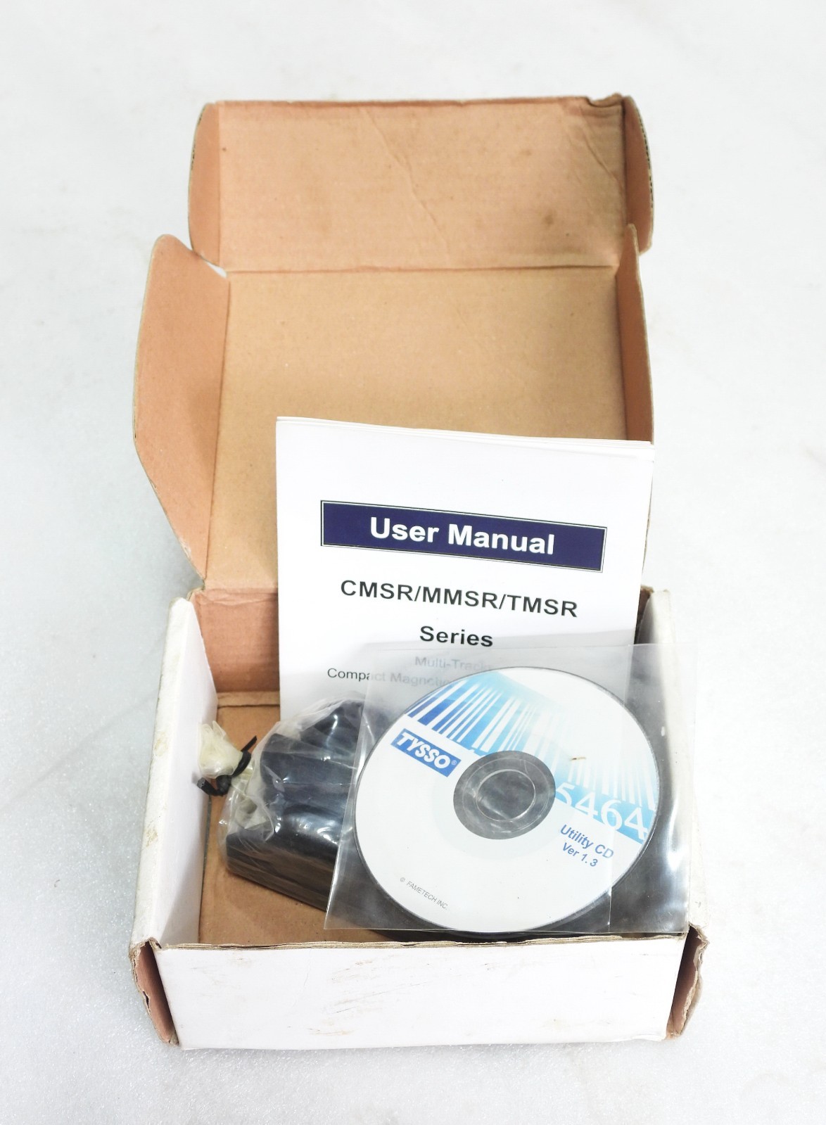 NOS TYSSO TMSR-380-33-U-SB COMPACT HEAVY-DUTY MAGNETIC STRIPE SWIPE CARD READER