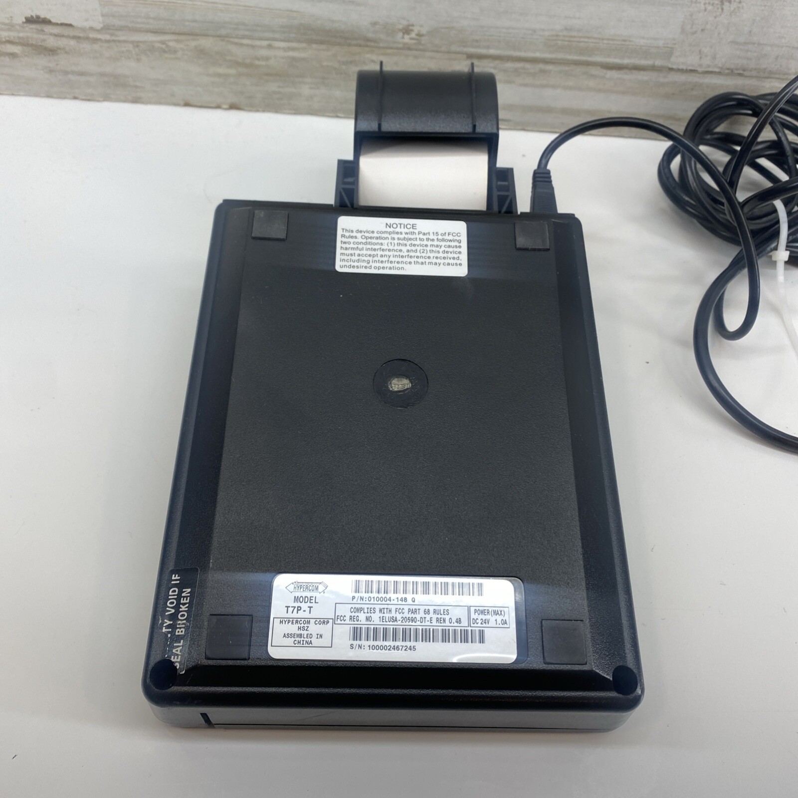 Hypercom TSYS T7PT VMS VISA EBT T7P 0061931 Credit Card reader Tested & Working