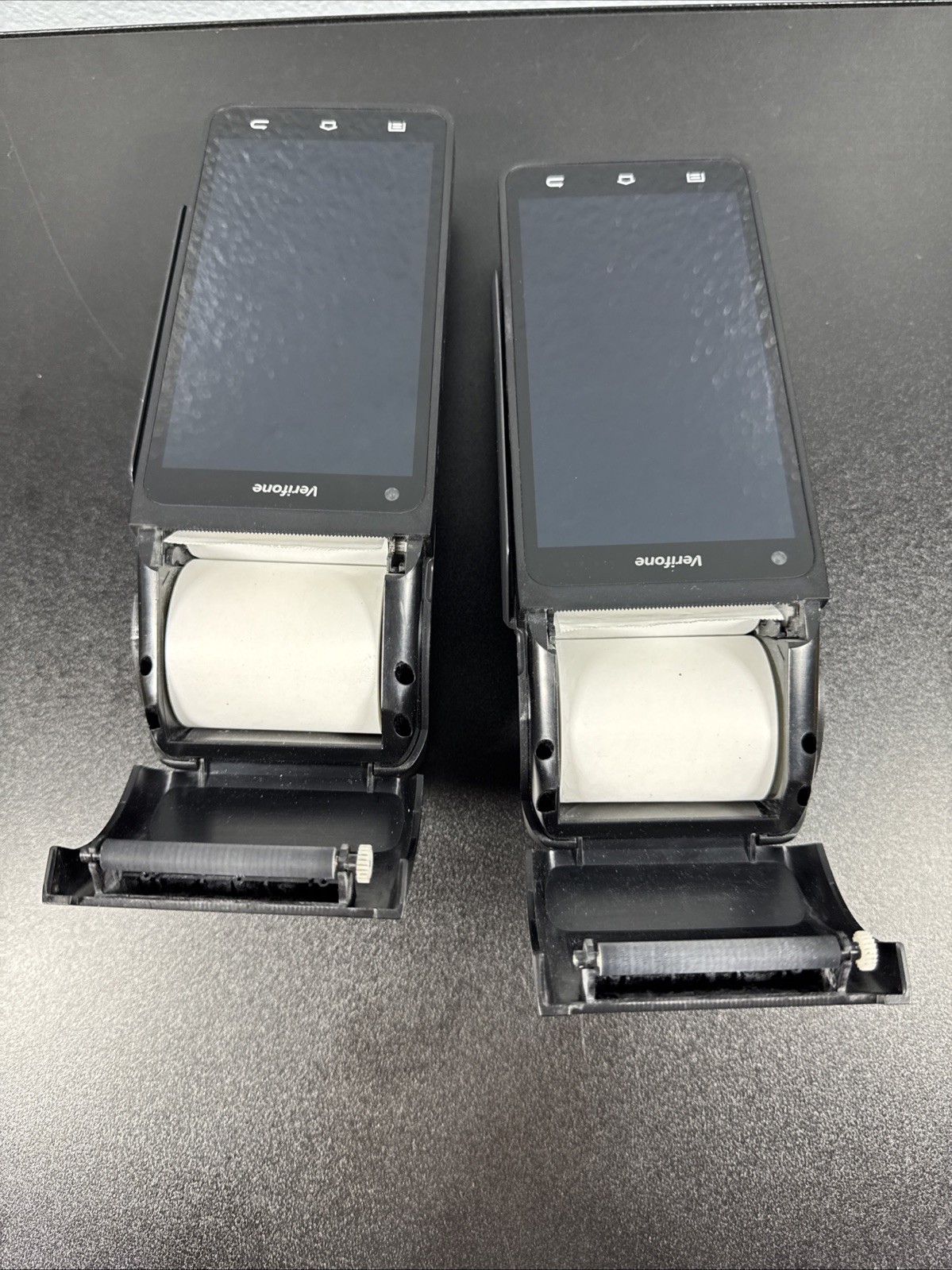 2X Verifone T650c Credit Card Machines w/ Power Adapters Untested
