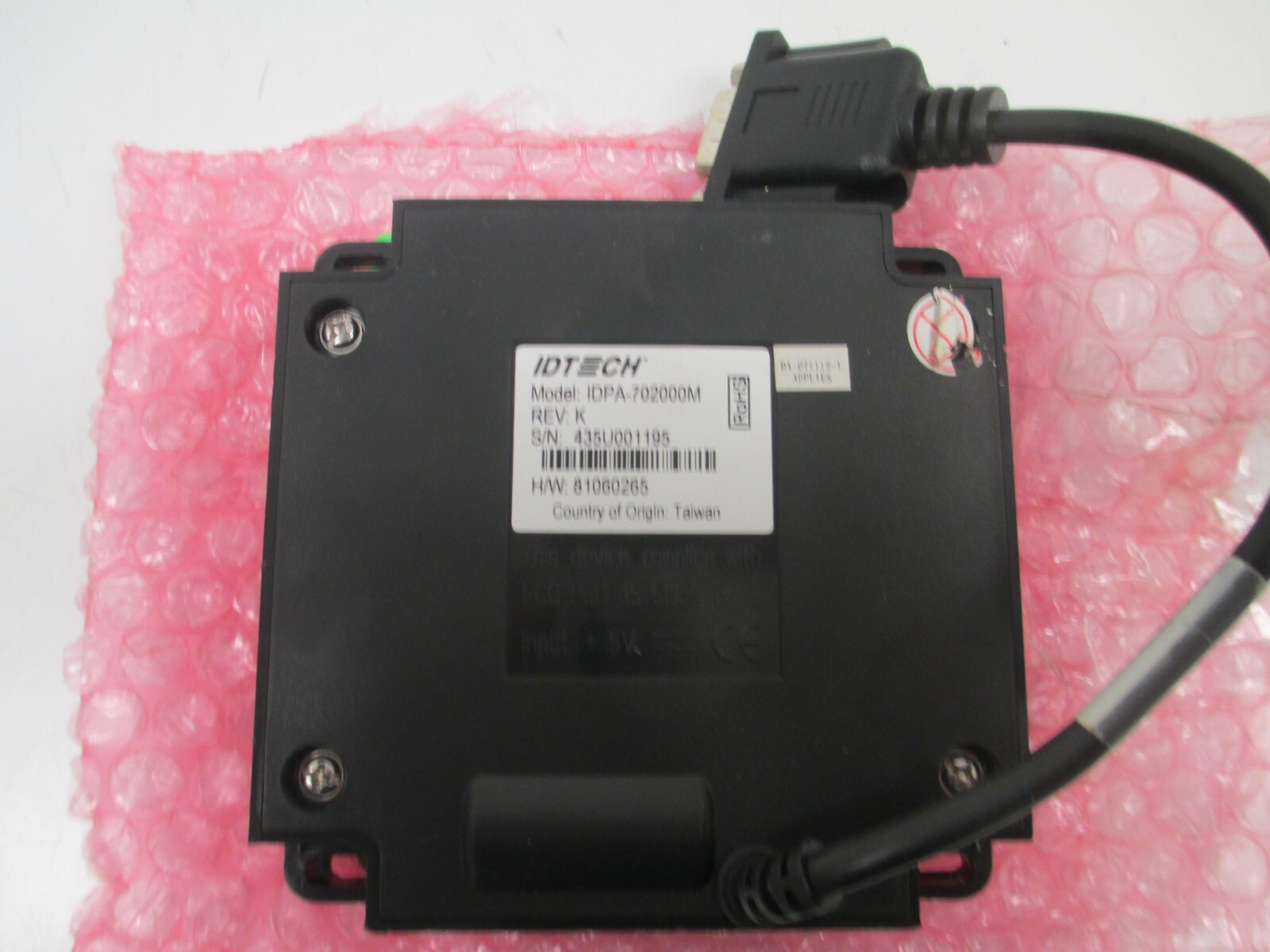 OEM ID Tech Serial Connectivity SMART PinPad for FABCOM IDPA-702000M