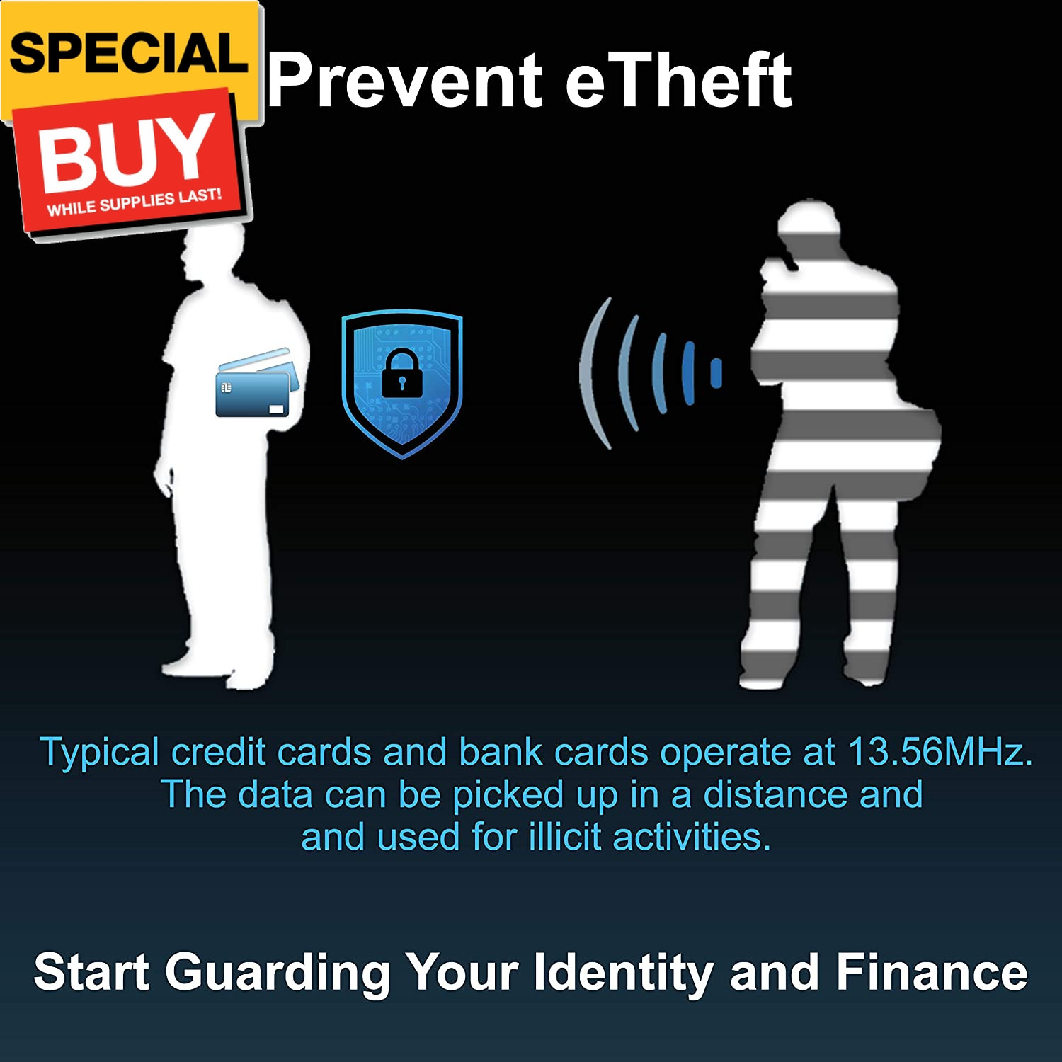 RFID Blocking Cards – 4 Pack, Premium Contactless NFC Debit Credit Card Passport