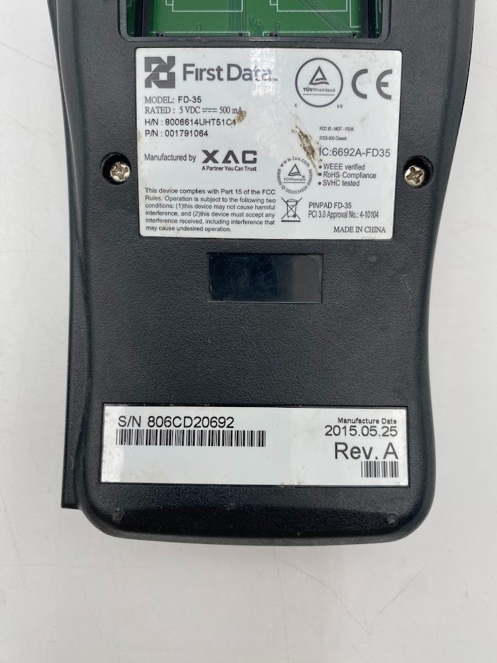 First Data Fd-35 Pin Pad Payment Terminal Card Reader Tested