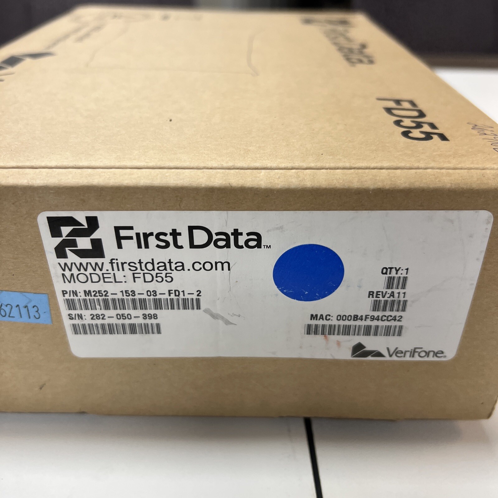 FIRST DATA FD55 Credit Card Reader with Phone and Power Cables