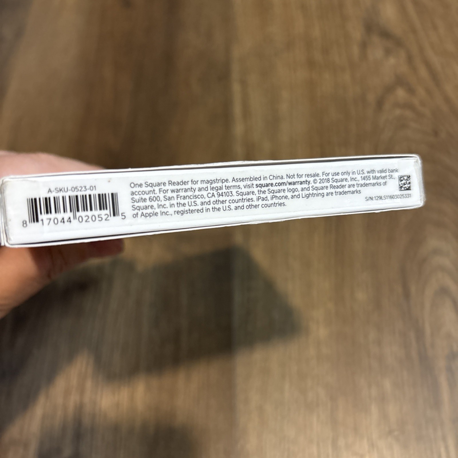Square A-SKU-0523 Reader for Magstripe Lightning Connector iPhone Untested