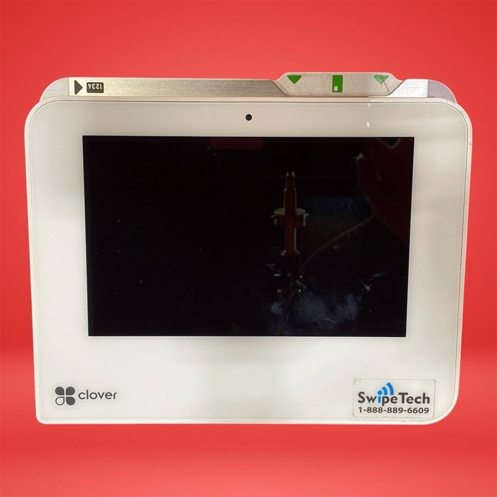 Clover POS Credit Card Terminal w/ SwipeTech Reader & Stand – Tested Works