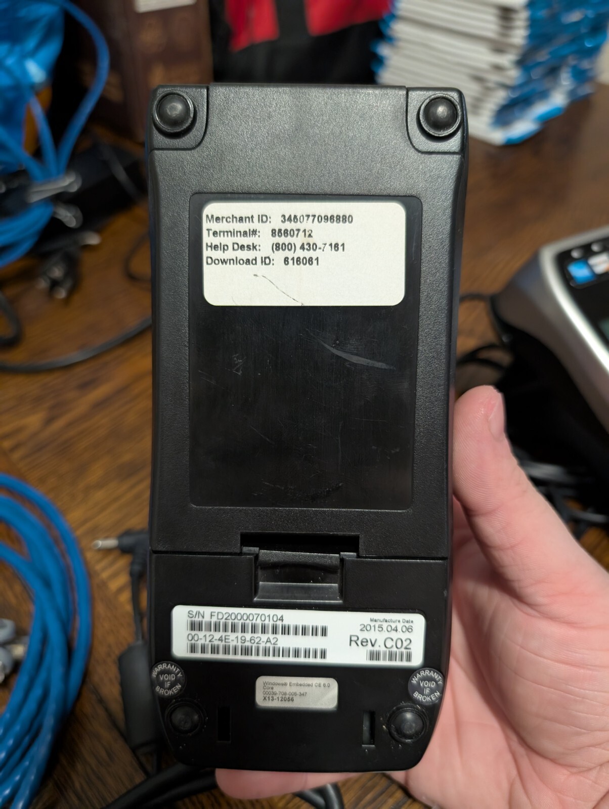 First Data FD130 DUO Credit Card Machine with FD-35 EMV NFC Pin Pad – Untested