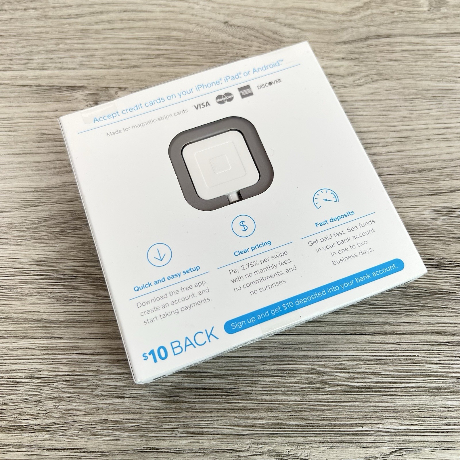 NEW Square Reader for Magstripe (Headset Jack) – Works with iPhone iPad Android