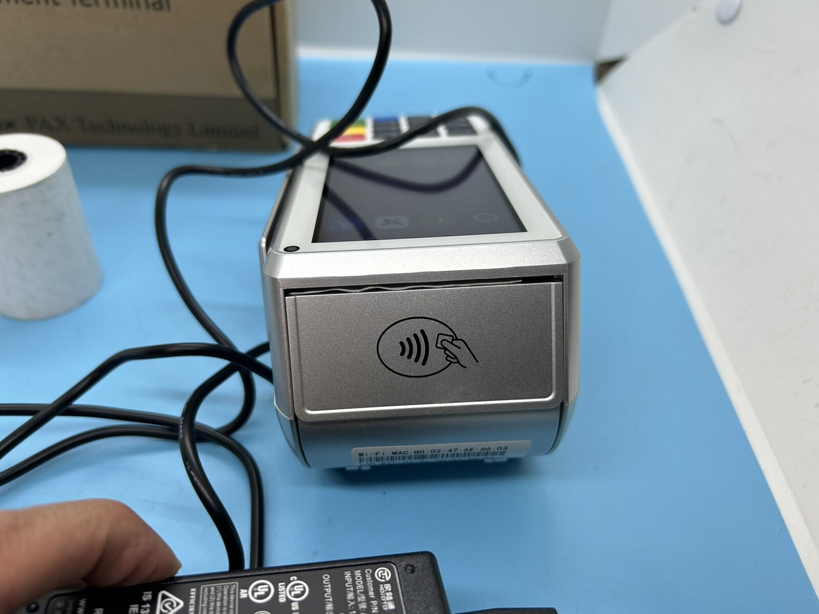 PAX A80 & POWER ADAPTER. Read