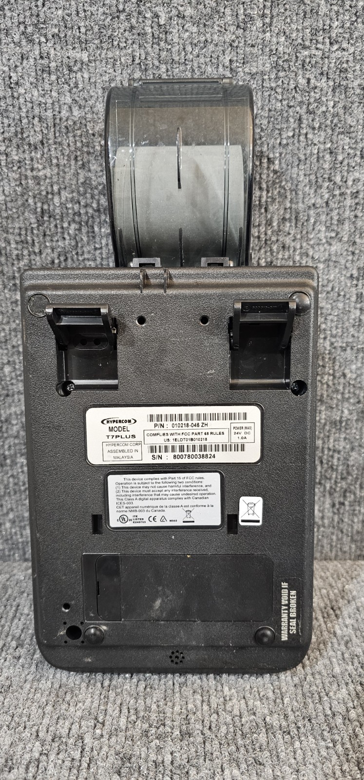 Hypercom T7Plus POS PIN Credit Card Terminal Reader Machine ***FOR PARTS ONLY***