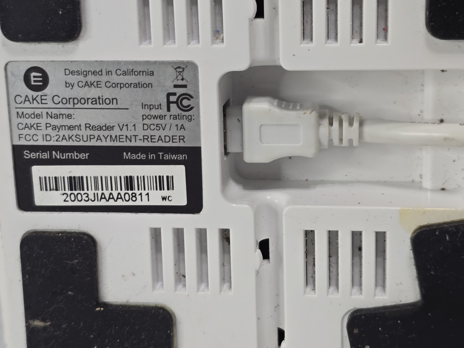 Cake Payment Reader POS V1.1 / DC5V / 1A & External Fax/Modem Adapter