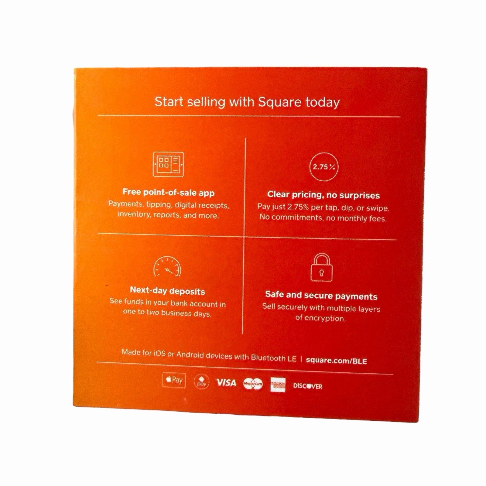 Square Credit Card Reader for Contactless and Chip Machine A-SKU-0113 – Sealed