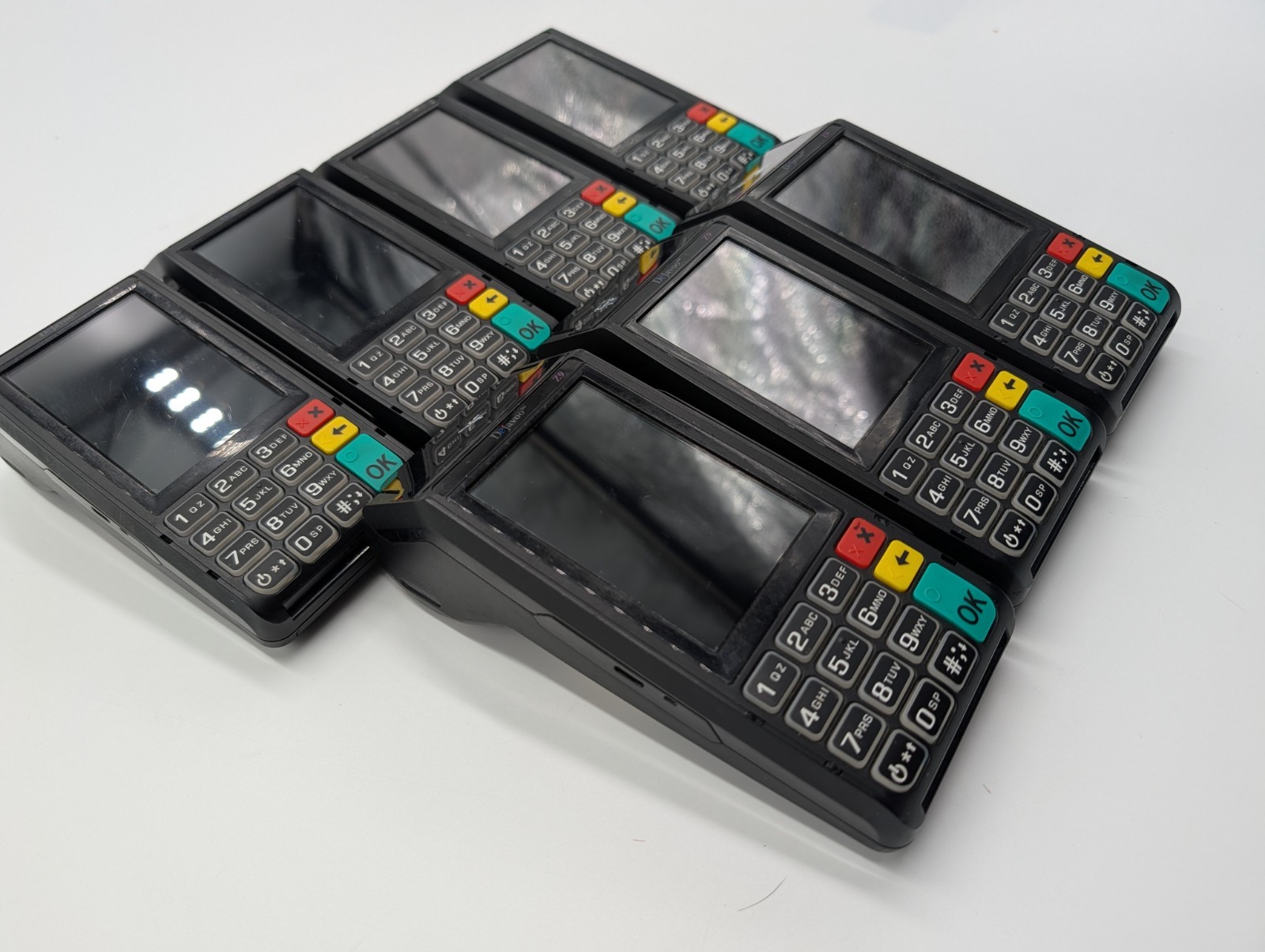 Dejavoo Z9 Payment Terminals – Lot of 7 VEGA3000 Powers On Core Menu As Is Parts