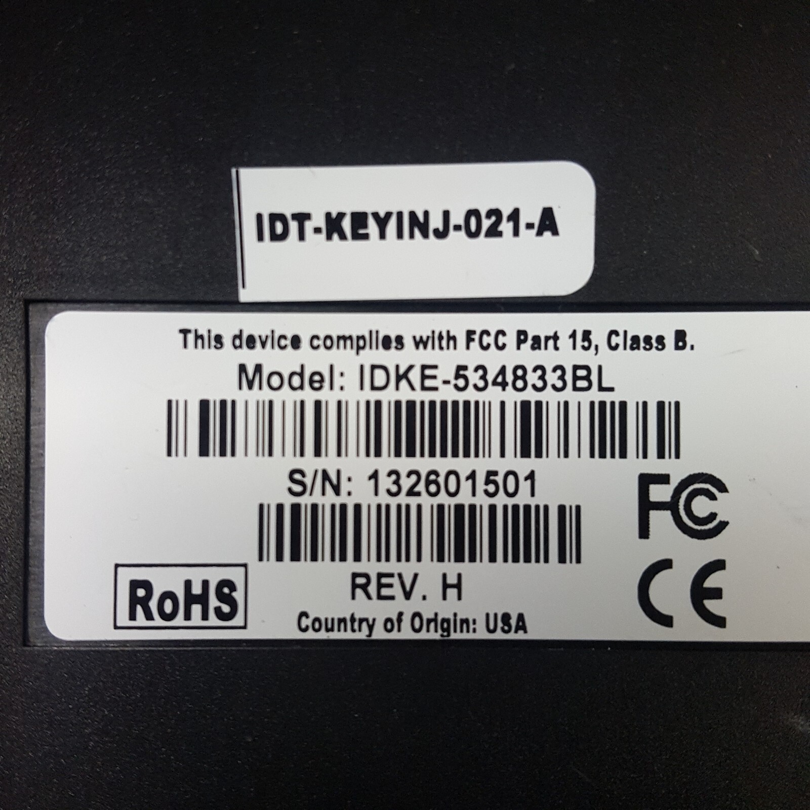 Lot of 24- ID Tech IDKE-534833BL SecureKey Credit Card Reader w/Keypad – USED