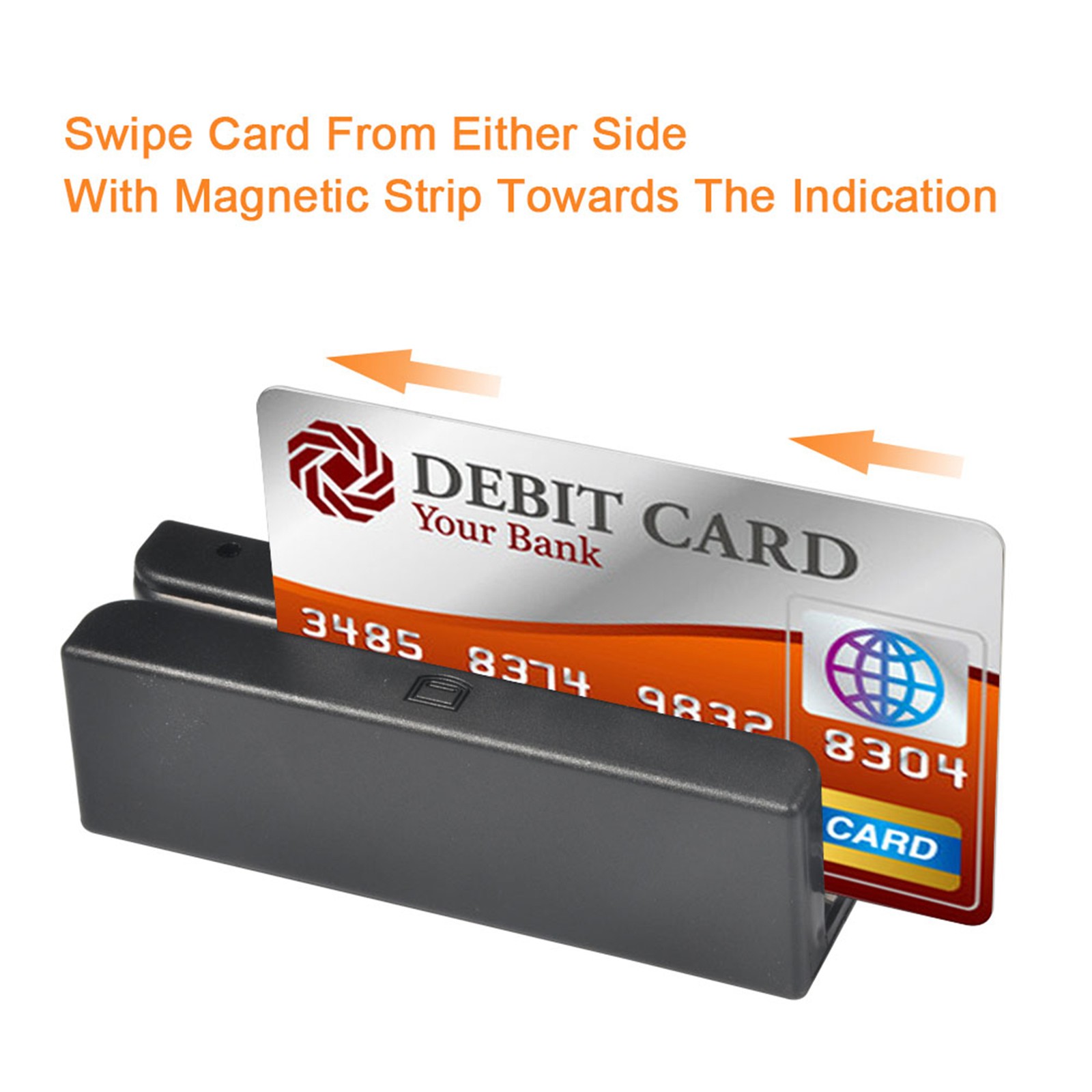 MSR580 USB Magnetic Strip Card Reader 3 Tracks Mini Mag HiCo Swiper