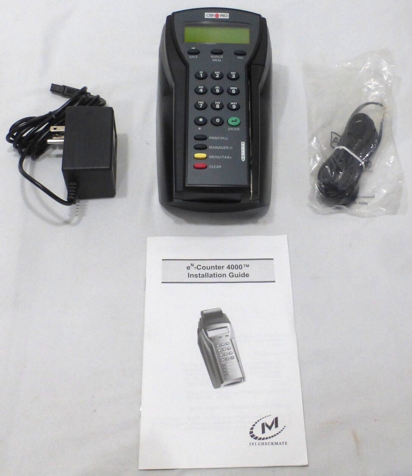 INGENICO en-Counter 4000 POS Credit Card Terminal w/Power Cord & USB Cable