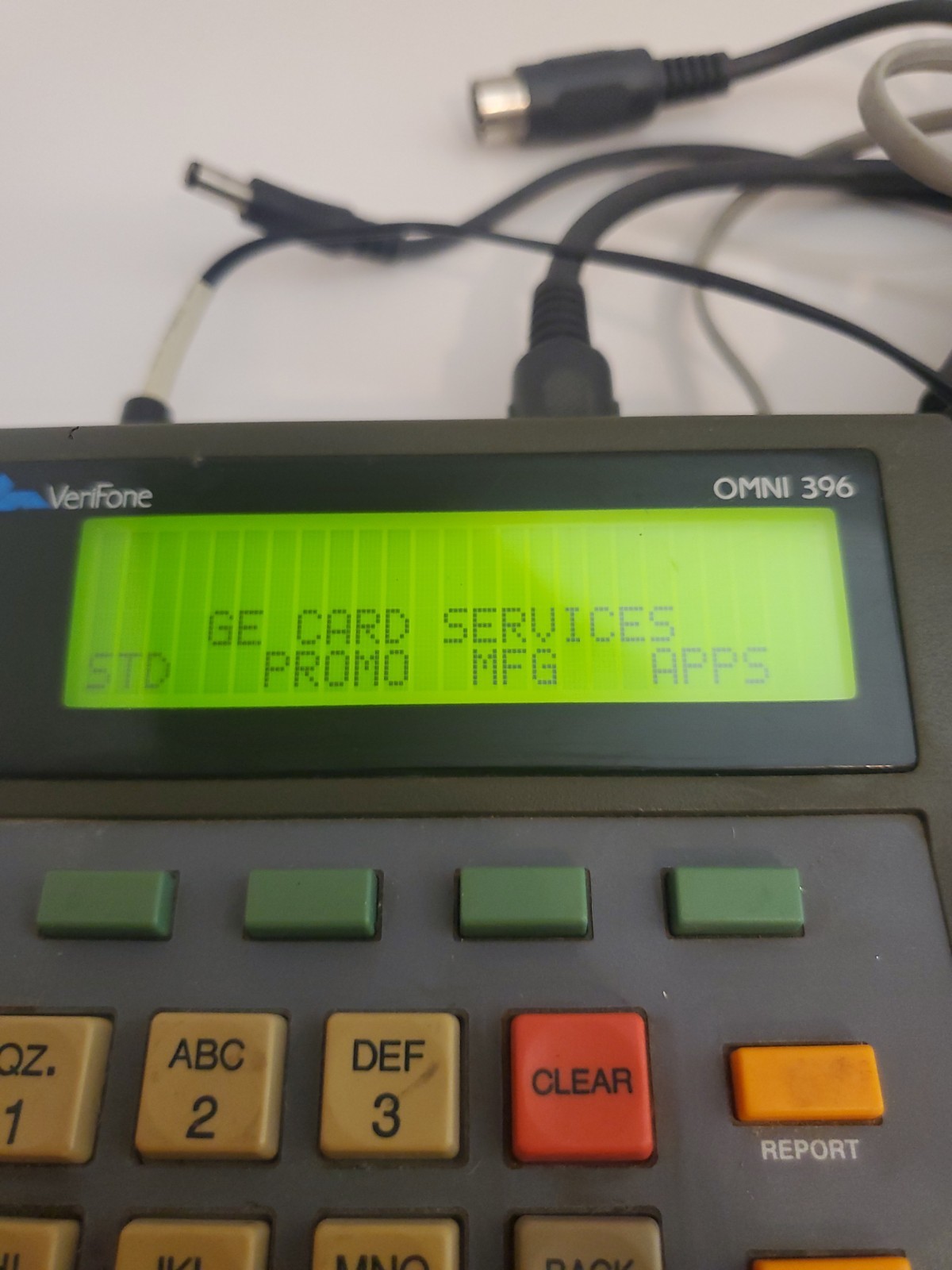 Vintage VeriFone Omni 396 Credit Card Terminal GE Card Services Retro Hacking