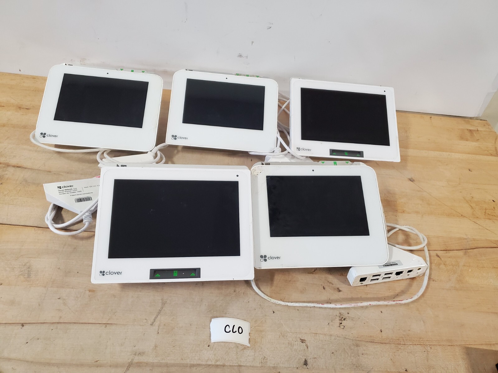 Lot of 5 Clover / Clover Mini POS Systems, Untested, 1 Cracked, See Pics
