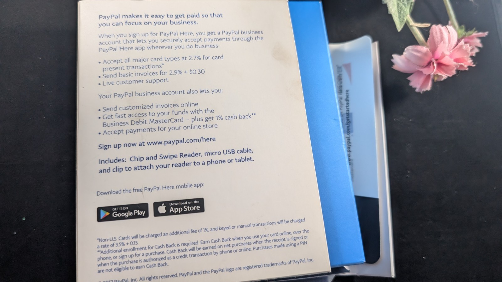 PayPal Chip And Swipe Reader Accept Debit Or Credit