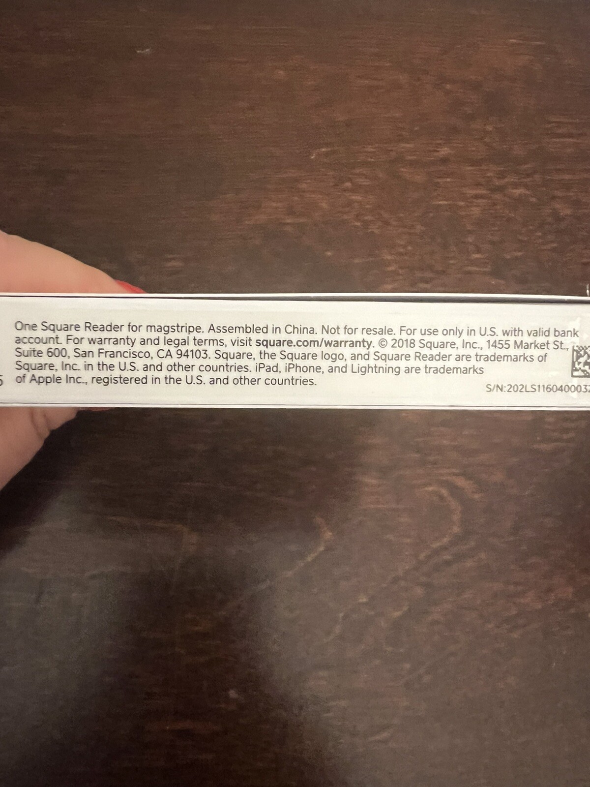 Square A-SKU-0523-02 Reader For Magstripe Lightning Connector BRAND NEW Sealed