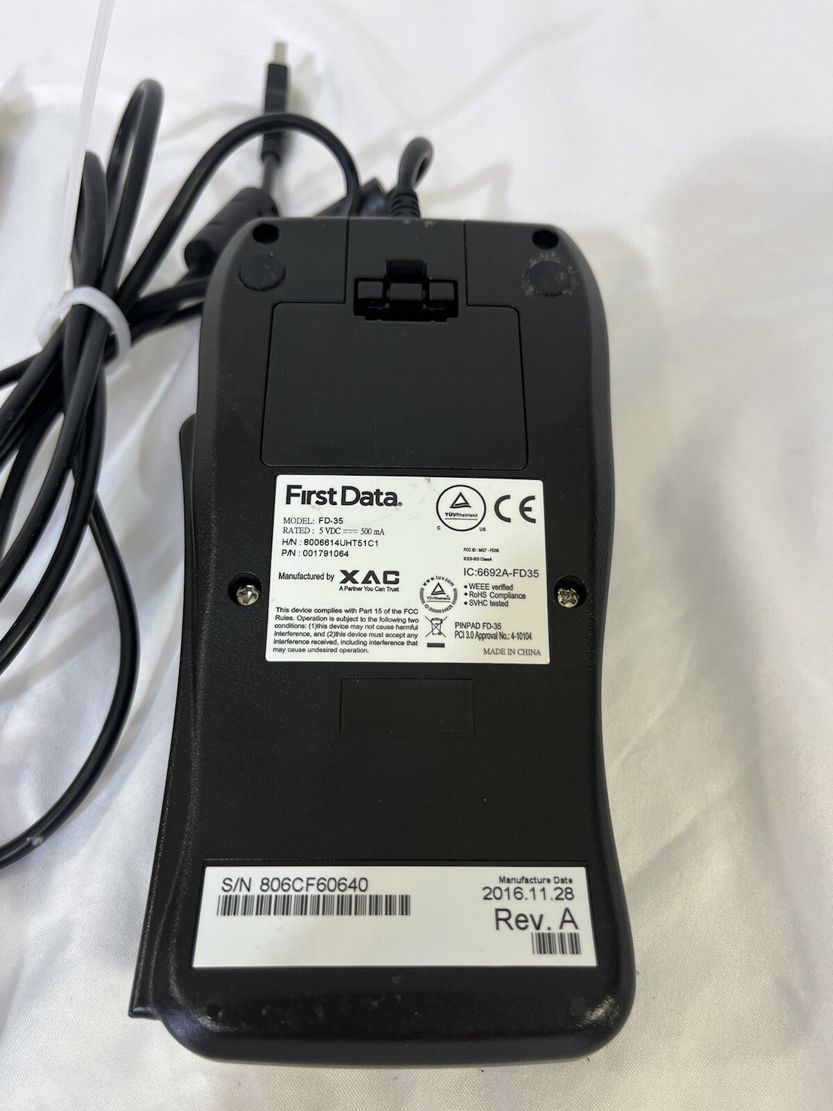 FIRST DATA – FD35 PIN pad CRLTN500 Key EMV NFC for FD130 DUO FD130 (LC3)