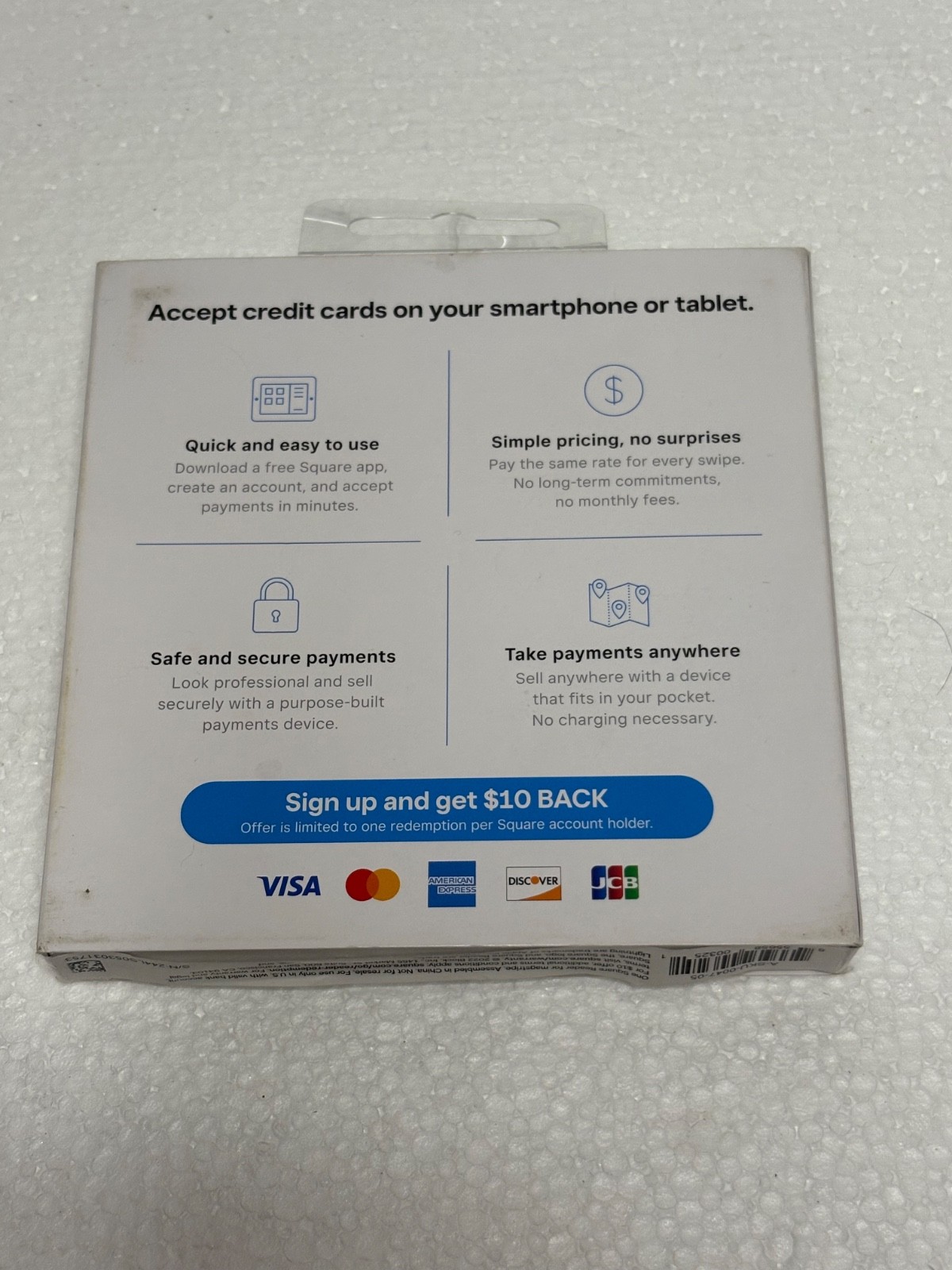 Square A-PKG-0206-01 Credit Debit Card Reader – White for Apple iPhone and…