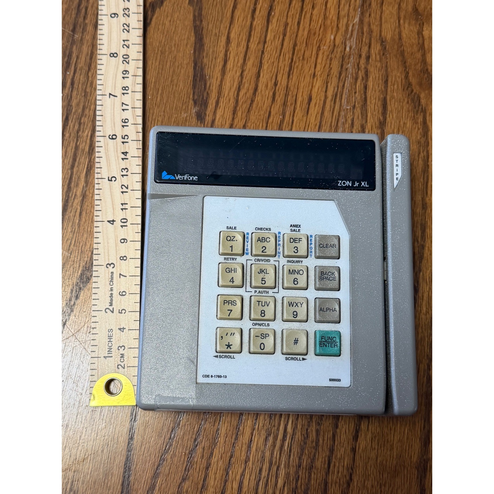 VeriFone ZON Jr XL Vintage Credit Card Terminal Magnetic Stripe Reader Grey