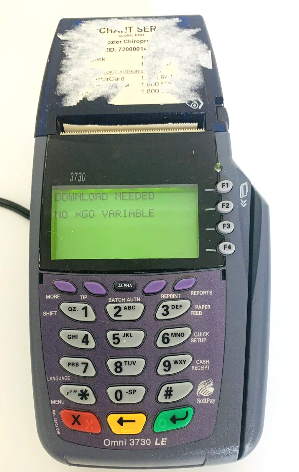 Verifone Omni Model 5100 Used Credit Card Terminal With Cord Powers On