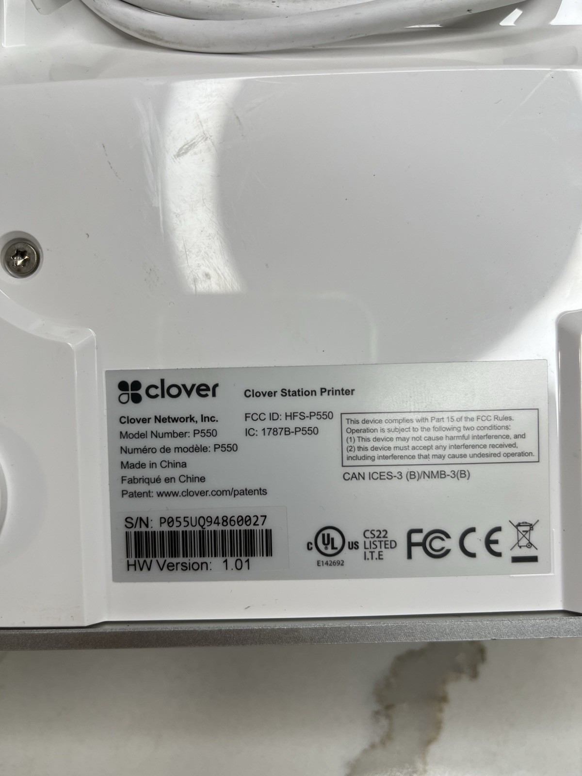 Clover Station P550 PRINTER – THERMAL PRINTER FOR CLOVER POS – Free Shipping!