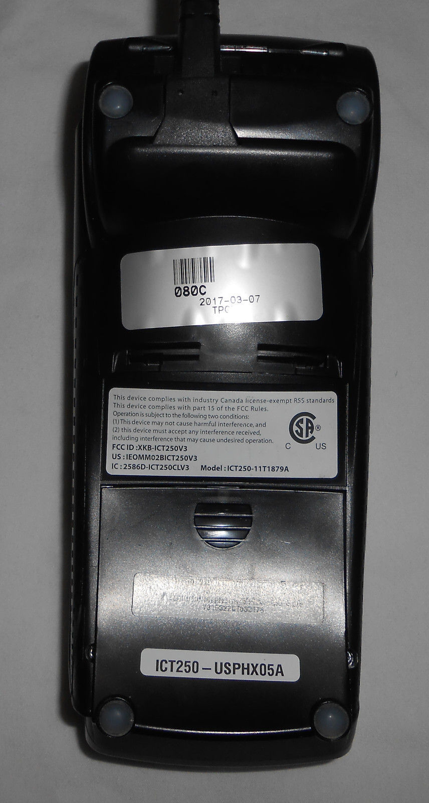 Ingenico ICT250 Credit Debit Card Terminal Reader Printer & Power Supply WORKING