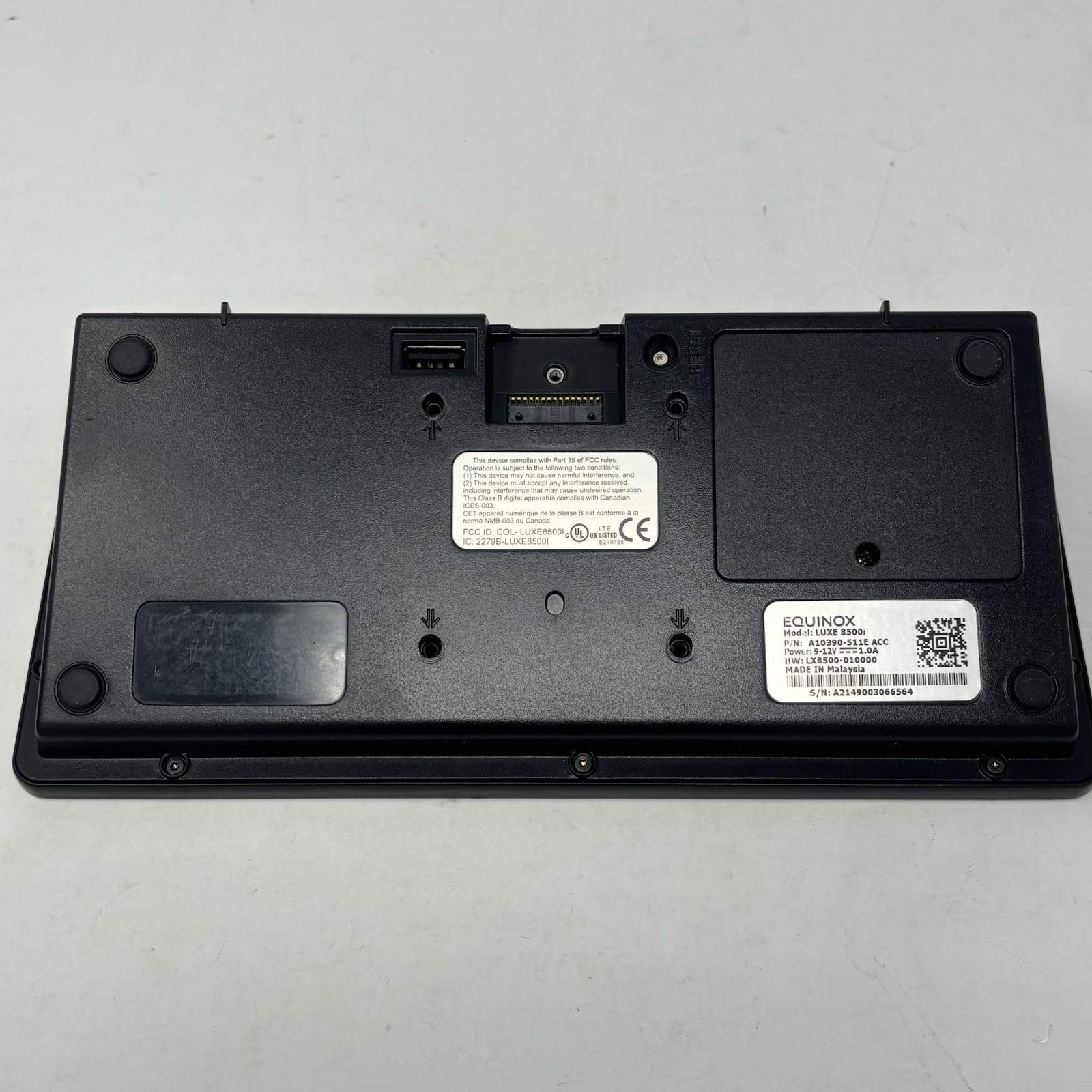 Equinox Payments Luxe 8500i Transaction Terminal ONLY Touch Screen 010390-511E