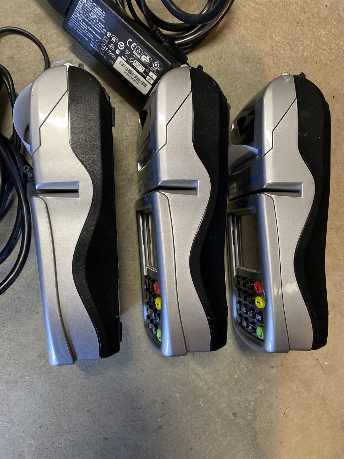 3 First Data FD-400GT Wireless Terminal Credit Card Machines with 2 Power Cords